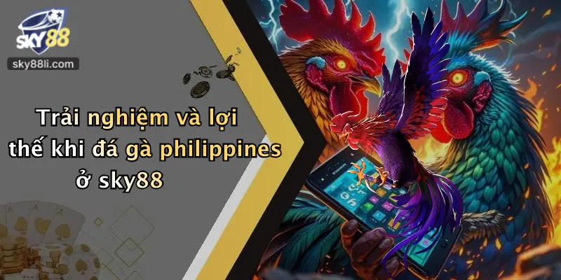 Trải nghiệm và lợi thế khi đá gà philippines ở sky88